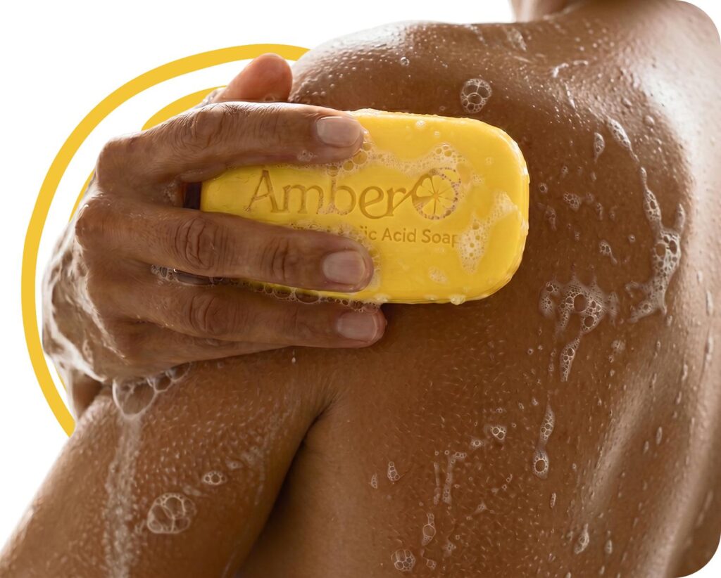 Amber Vitamin C + Kojic acid soap from our skincare brand